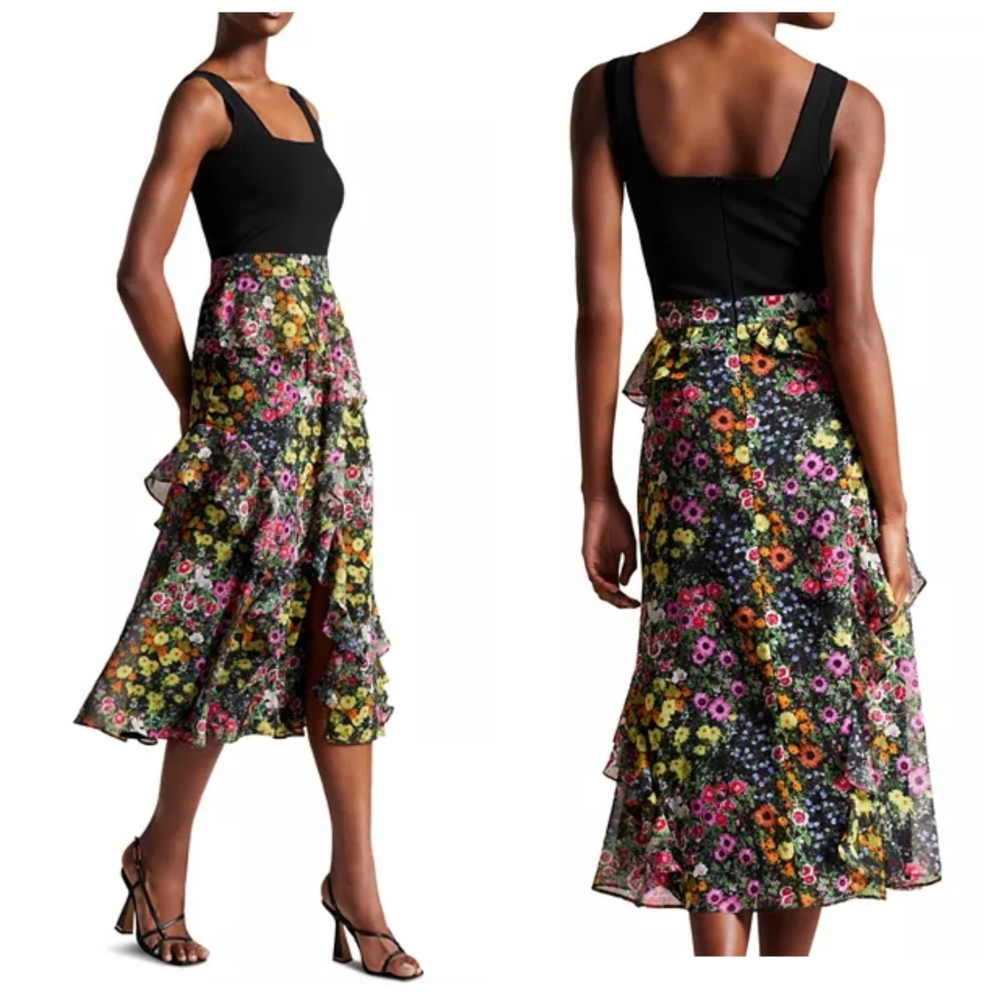 Ted Baker Jennias Fit & Flare Dress | Size 3 | NWT | Floral Skirt | Elegant Part